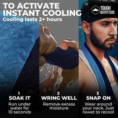 Tough Outdoors Cooling Towels for Neck Face – Single Pack, Light Blue