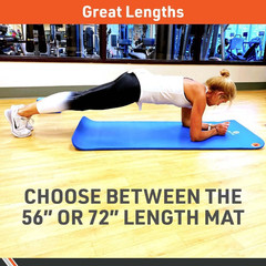 1/2 Inch Non-Slip Exercise Mat with Carry Strap for Men & Women – Thick Foam Sur