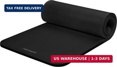 Retrospec Solana Yoga Mat 1″ Thick w/Nylon Strap for Men & Women – Non Slip Exer