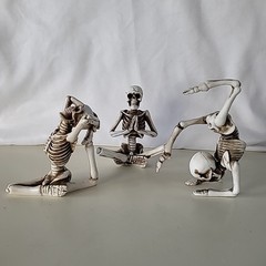 Yoga Resin Skeletons (3) 4-5″ tall