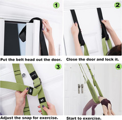 Leg Stretching Strap with Door Anchor for Yoga Dance Gymnastics