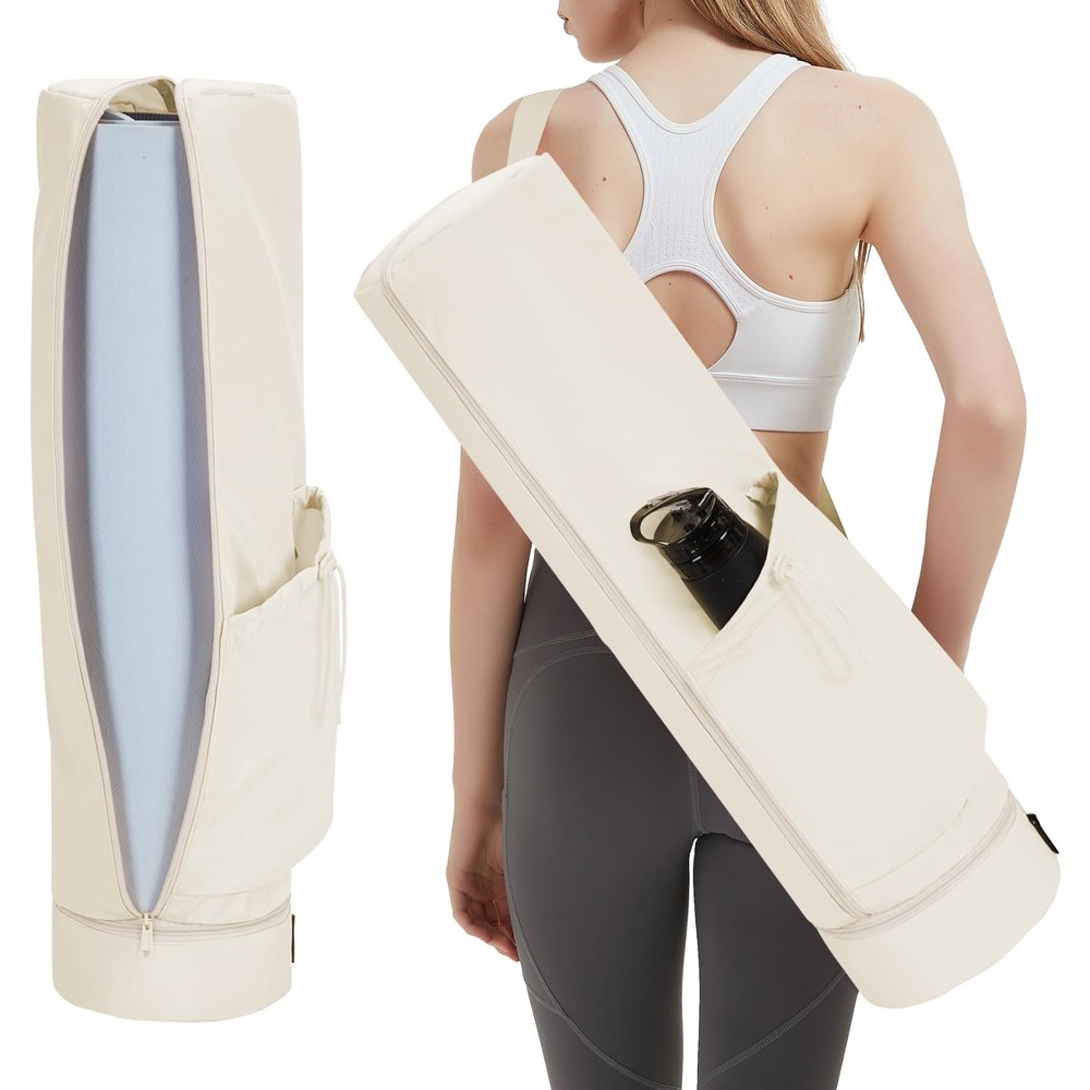 Yoga Bag Women with Wet Compartment, Bottle Holder and Full Zipper -…