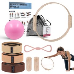 Pilates Essentials Kit for Women Pilates Equipment with 13.5″ Magic Circle Mi…