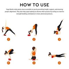 Yoga Block 2 Pack Supportive Latex-Free EVA Foam Soft Non-Slip Surface for Ge…