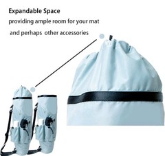 Yoga Mat Bag w/Water Bottle & Big Wet Pocket/Yoga strap & LargeCapacity/Free S&H