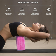 2-Pack Yoga Blocks, High-Density 9″X6″X3″ Yoga Brick Foam Blocks Non-Slip EVA Fo