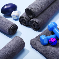 12 Pcs Microfiber Workout Gym Towels, 360 GSM 12X30 Inch Fast Drying Yoga Towels