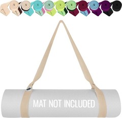 Yoga Mat Strap – Extra Soft & Thick Cotton Carrier for All Mats | Adjustable …