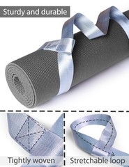 Yoga mat carrying strap adjustable carrier with carabiner