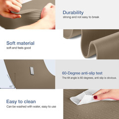 Yoga Mat Non Slip NBR Extra Thick Yoga Mat, 72″L X 32″/24″W X 0.6″/0.4″TH (185Cm