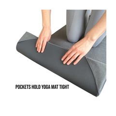 Yoga Towel, Non Slip Hot Yoga Mat Towel with Corner Pockets, Ma… FAST USA SHIP