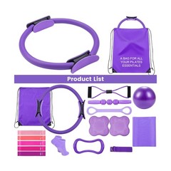 Pilates Ring Circle Fitness Set 17 pcs Equipment Accessories Workouts Include…
