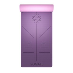 Yoga Mat with Alignment Lines. Exercise mat with carry strap. Pilates mats fo…
