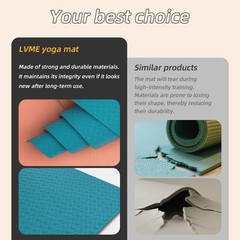 Yoga Mat Non Slip, Anti-Tear 1/4″ & 2/5″ Thick TPE Yoga Mats for and Men, a s…