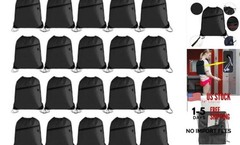 PCS Drawstring Bag Sports Gym String Backpack Bulk Cinch Bag Sackpack 20 Black