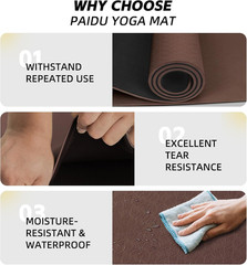 Extra Long Wide Yoga Mat 76″X33″X2/5 Inch – Non Slip Thick Exercise Mat for Home