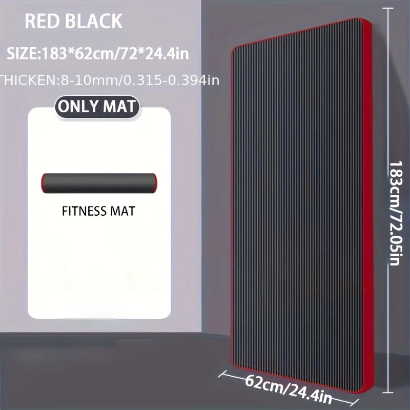 10MM Extra Thick 183Cmx62Cm Yoga Mats NBR Non-Slip Exercise Mat Fitness Tasteles