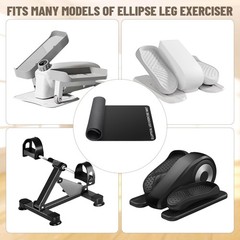 Under Desk Elliptical Mat – Non-Slip Exercise Equipment for 1, Black 1 Pc