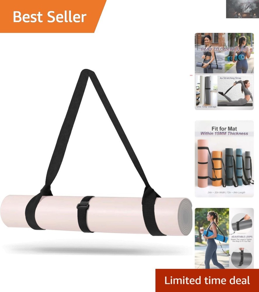 Adjustable Yoga Mat Carrier Strap – Comfortably Carry Your Mat Hands-Free