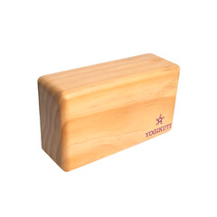 Yogikuti Solid Wooden Yoga Block for Support & Balance in Iyengar Yoga- Brick