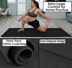 Extra Thick Yoga Mat XL 10mm, Extra Large Yoga Mat Extra Wide and Long for Su…