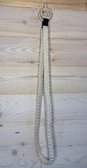 Handmade Macramé Yoga Mat Carry Strap, Beige, Black