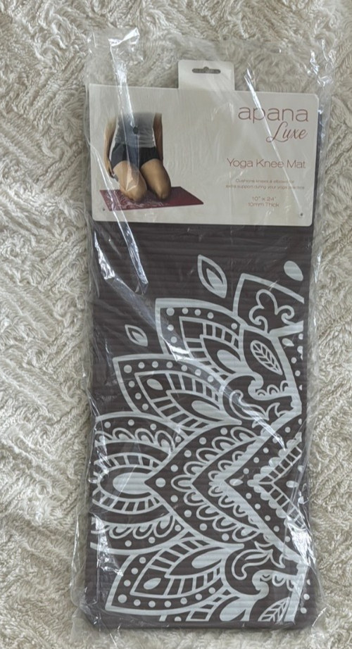 Apana Luxe Yoga Knee Mat 10″X24″ 10mm Thick Double Sided Brand New