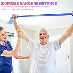 Resistance Bands Set, 5 Pcs Exercise 1.8m, Gray, blue, red, yellow, green