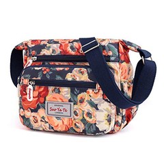 Casual Nylon Floral Shoulder Bag For Women Crossbody Bag Messenger Bags Flower