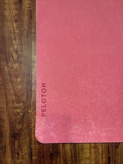 EUC Peloton Reversible Heavy Duty Workout Mat Black Red 71×26 5mm thick Free S/H