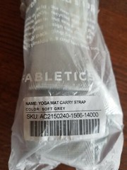 Fabletics Yoga Mat Carry Strap Soft Grey Discontinued New In Package