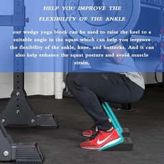 2 Pack Non-Slip Professional Squat Wedge Blocks – Heel Elevated Ramp black