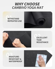 CAMBIVO Extra Long Wide Yoga Mat 84×30 Inch Non Slip