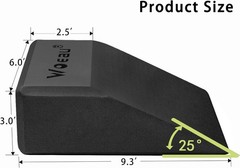 2 Pack Non-Slip Professional Squat Wedge Blocks – Heel Elevated Ramp black