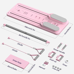 Multifunctional Pilates Board, Pilates Reformer Sets 7-In-1 Foldable Pilates Ref