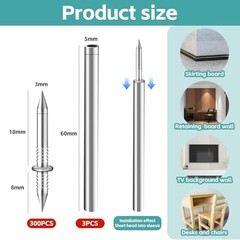 300 Count Double Headed Skirting Nails – Dual Direction Nails for Wooden