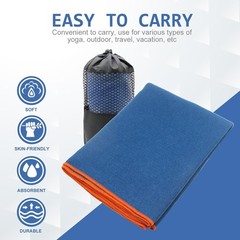 Eunzel 2 Pack Grip Dot Non-Slip Hot Yoga Towel, Sweat Absorbent, 72×24, Dark …