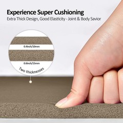 Gruper Thick Yoga Mat Non Slip, Large Size 72″ L 72 x 32 x 0.6 inches, Brown