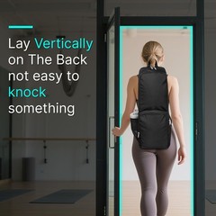 Yoga Mat Bag Carrier Zipper Closure Multi Functional Essential Pockets Exerci
