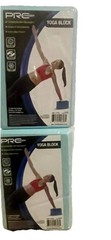 Pro Strength Yoga Blocks Set of 2 Non-Slip Foam Exercise Balance Support NEW