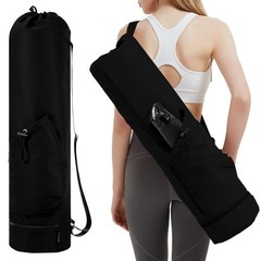 Yoga Mat Bag Water Bottle Pocket Bottom Wet Pocket Exercise Carrier Storage