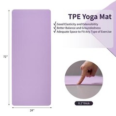 Non-Slip TPE Yoga Mat for Women Professional Multi-Purpose Workout Mat