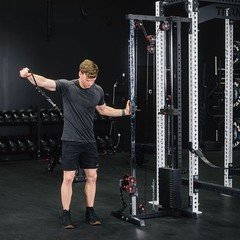 Titan Fitness 89″ Tall Selectorized Wall Mounted Pulley Tower