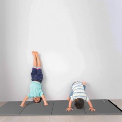 BalanceFrom Fitness GoGym 4′ x 10′ x 2″ Folding Gymnastics Mat, Gray (2 Pack)