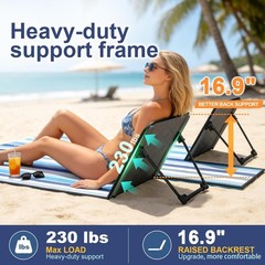 2 in 1 Backrest Chair Picnic Blanket,Light Weight Camping Outdoor Foldable Lazy