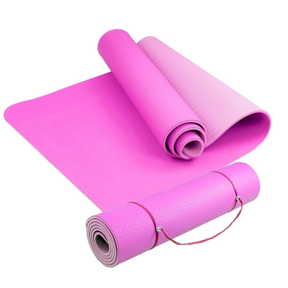Yoga Mat Gym Pilates 183 x 61 x 0.6 cm Non Slip Surface Wra…