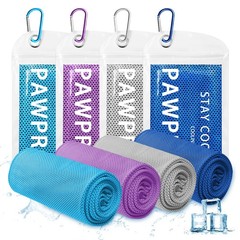 PAWPRO 4 Packs Cooling Towels for Neck and 40 inches x 12 inches, Multicolor