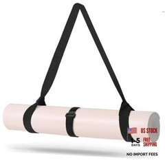 Yoga Mat Carrier Strap – Adjustable Thick and Wide Strap for Carrying Mat Black