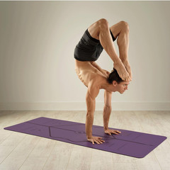 Original Yoga Mat – Free Yoga Bag Included – Patented Alignment System, Warrior-