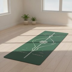 Fitness Mat Non-Slip Fitness Mat with Rubber Base Grippy for Yogis, Dancers